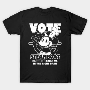 Vote Steamboat Willie Funny Vintage Presidential Election 2024 T-Shirt